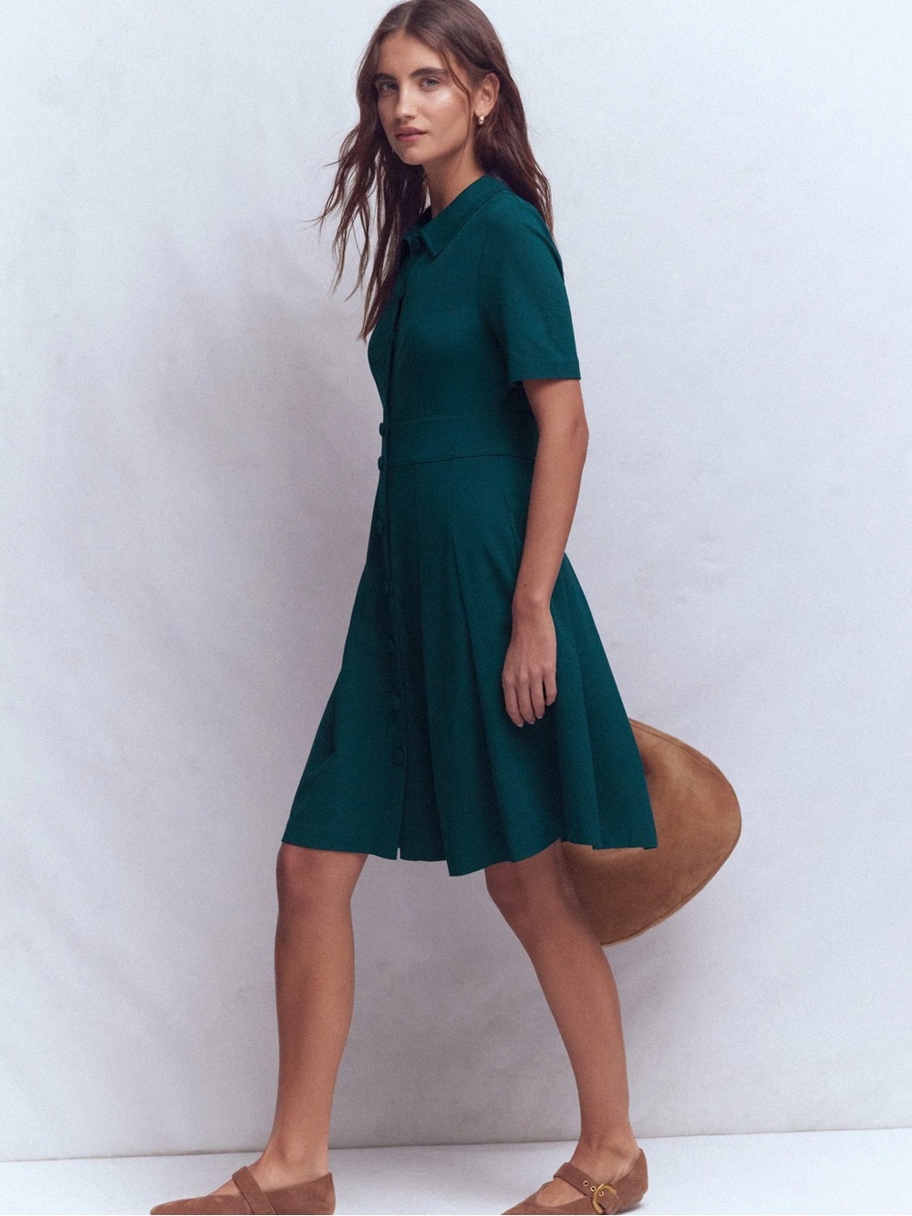 Boden Bridget Ponte Short Dress in Midnight Teal Size 12R